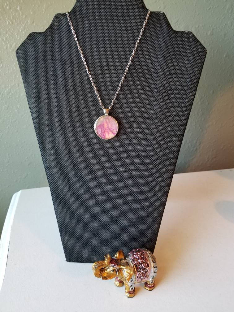 Blossom Drift – Original Fluid Art Pendant