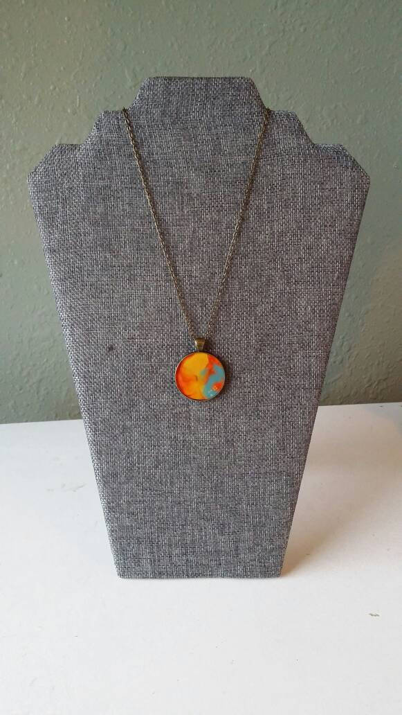 Dreamy Flower | Hand-Painted Pendant Necklace