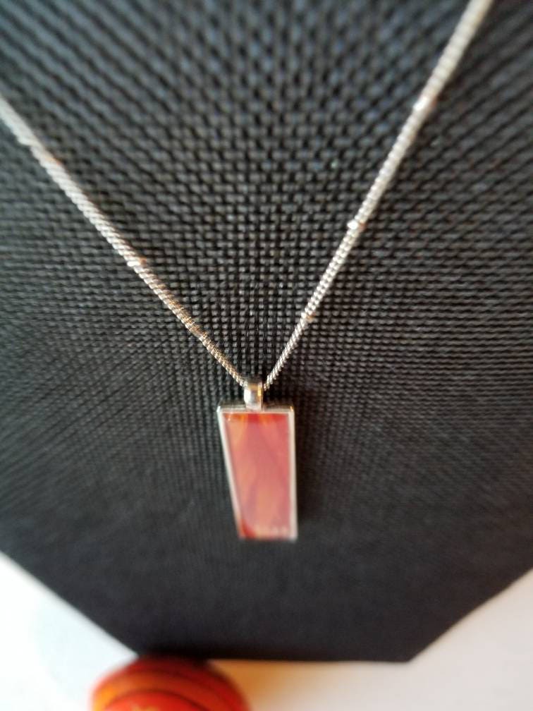Lava Love | Hand Painted Necklace Pendant with Chain