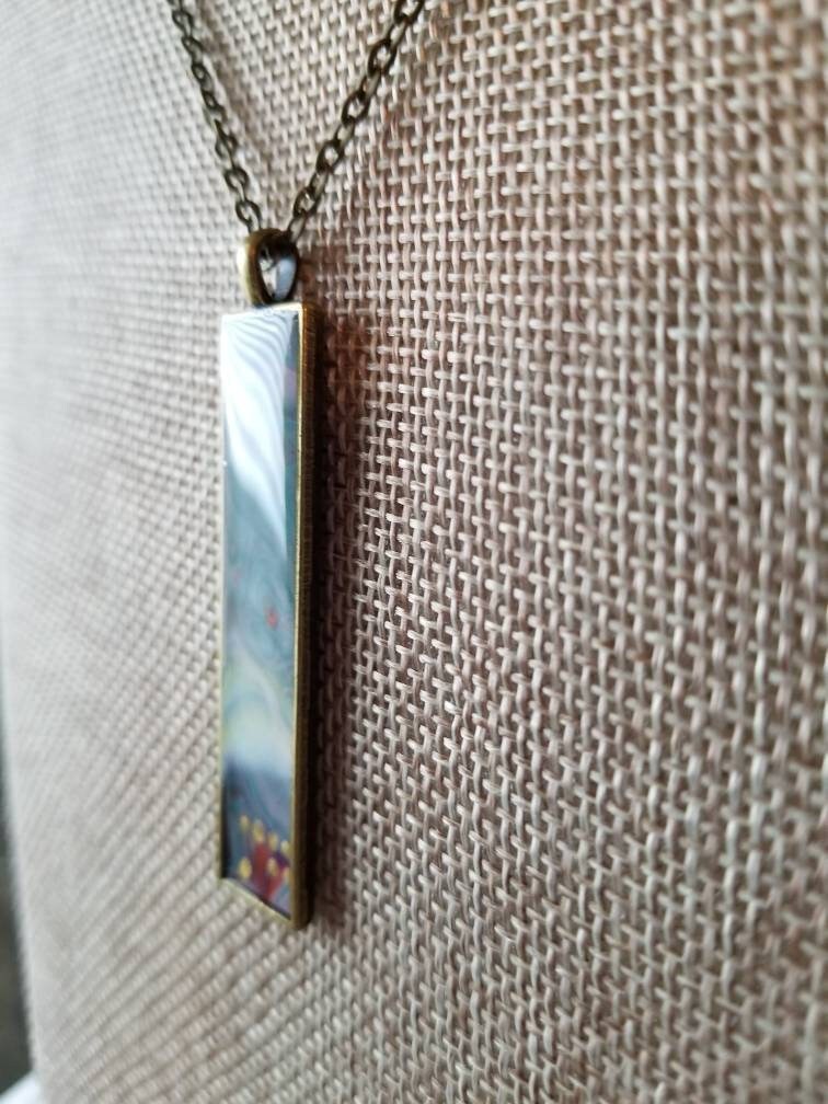 Eye of the Storm | Original Fluid Art Pendant Necklace