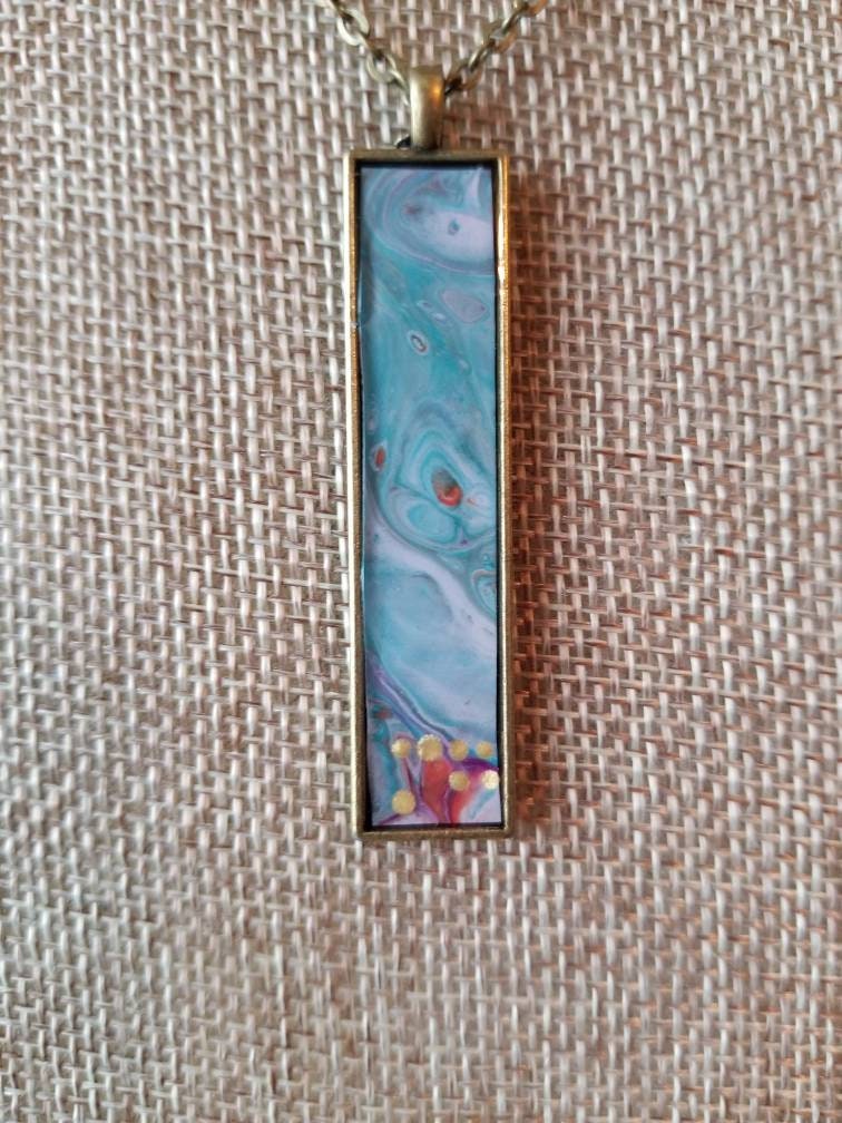 Eye of the Storm | Original Fluid Art Pendant Necklace