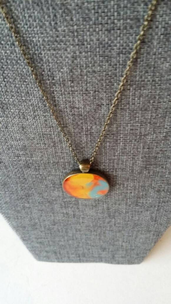 Dreamy Flower | Hand-Painted Pendant Necklace