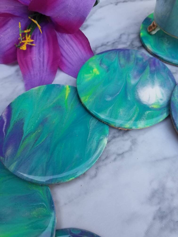 Hawaiian Dreams | Hand-Painted Wooden Coasters - Set of 6