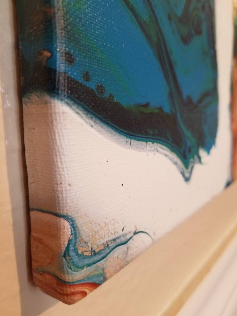 Water and Fire | Original 8x10 Fluid Art Painting