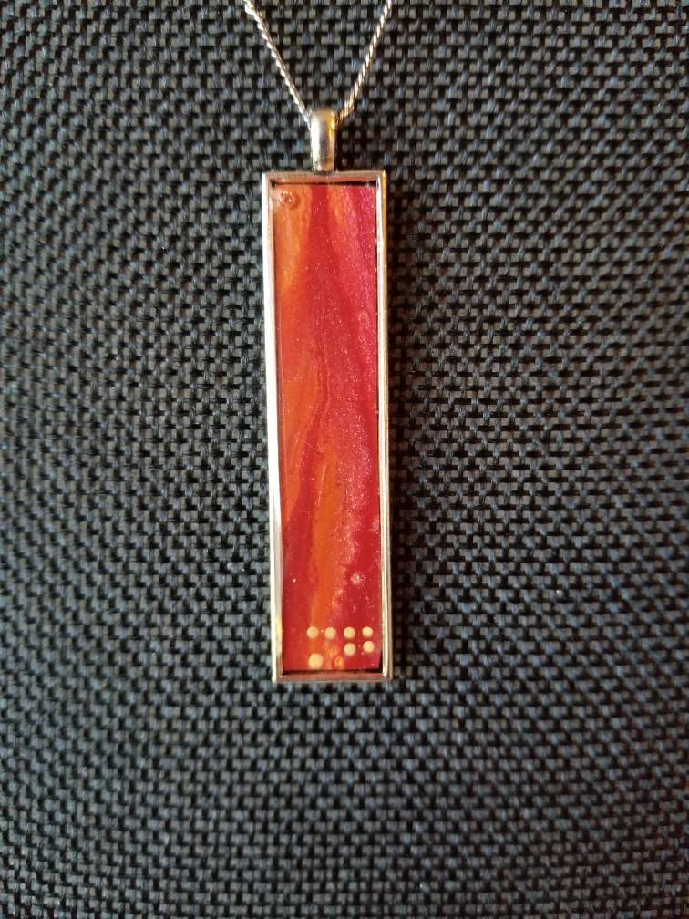 Lava Love | Hand Painted Necklace Pendant with Chain