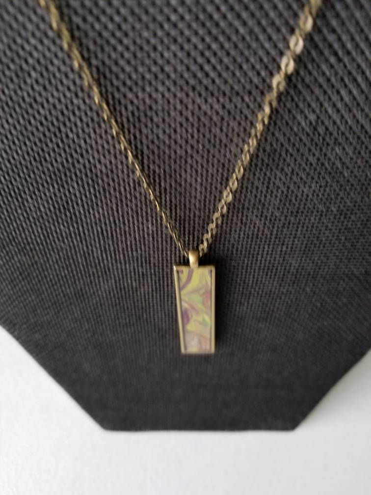 Secret Garden | Hand-Painted Fluid Art Pendant