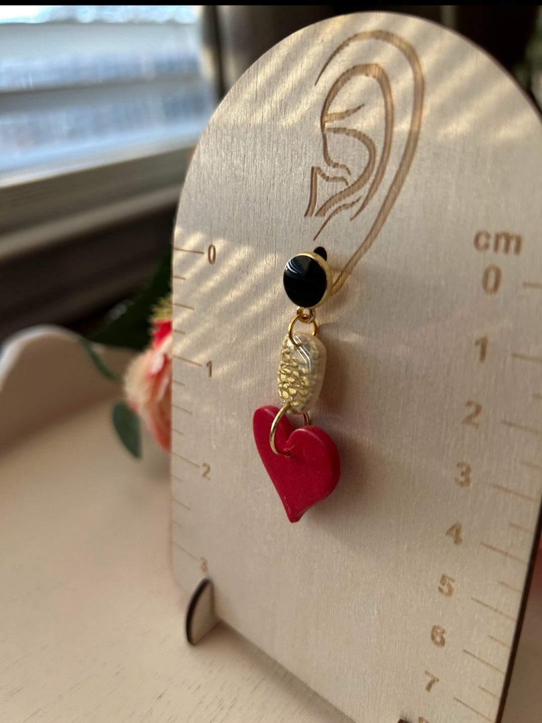 Midnight Romance Drops | Dangle Heart Earrings