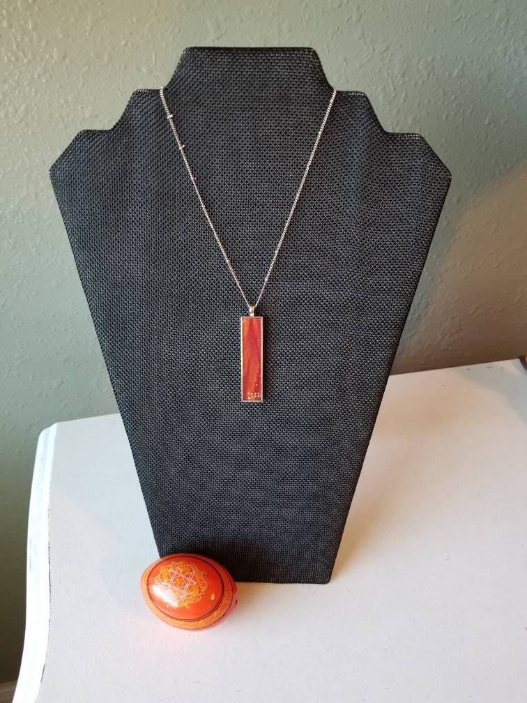 Lava Love | Hand Painted Necklace Pendant with Chain