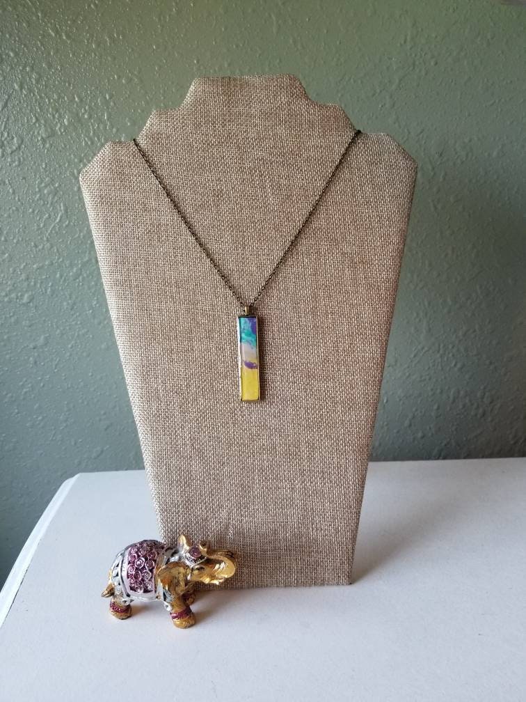 From Winter to Summer | Hand Painted Necklace Pendant with Chain