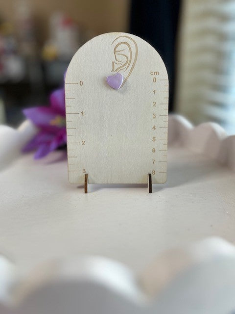 "Lavender Love" Heart-Shaped Stud Earrings Earrings | Small & Petite