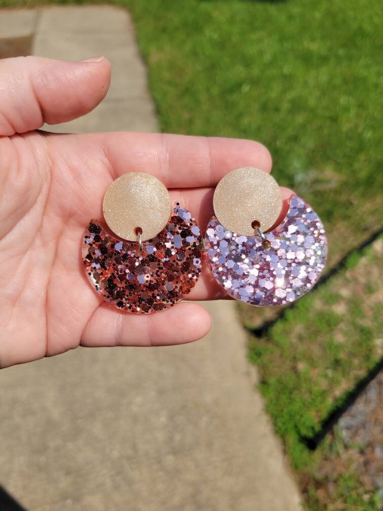 Glam Style Rose Gold Earrings | Dangle