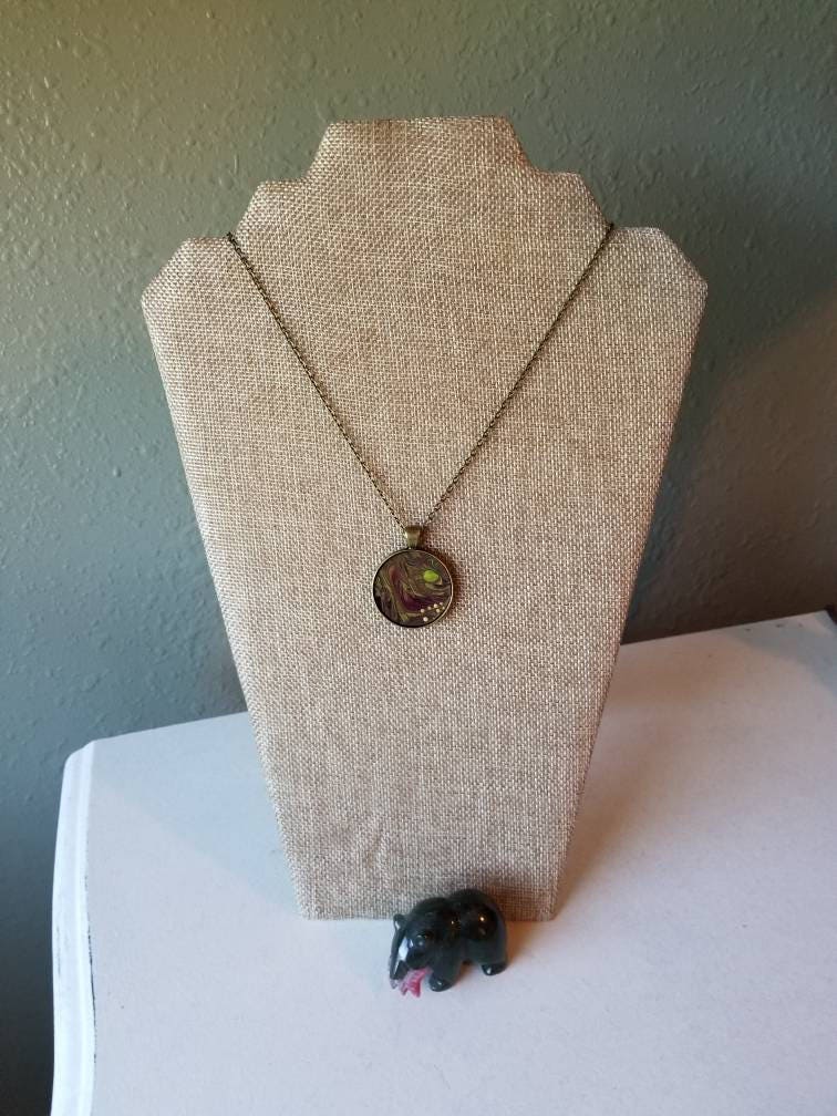 A Spark of Life | Original Fluid Art Pendant Necklace