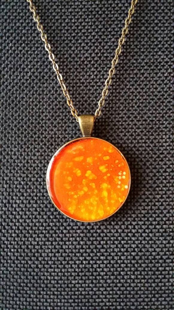 Sunburst | Original Fluid Art Pendant Necklace