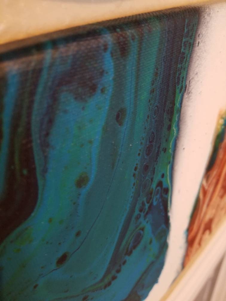 Water and Fire | Original 8x10 Fluid Art Painting