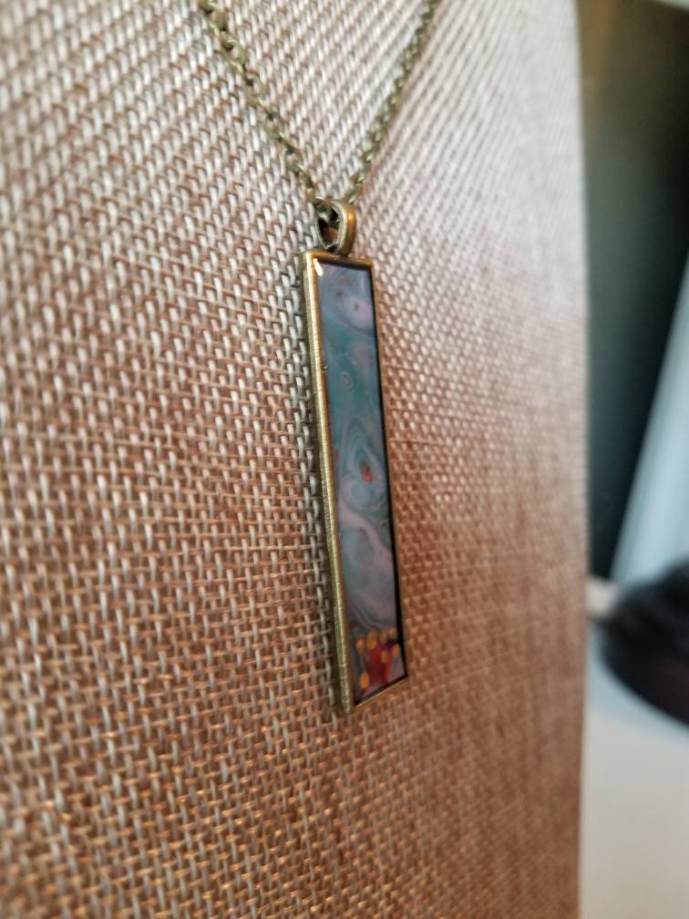 Eye of the Storm | Original Fluid Art Pendant Necklace