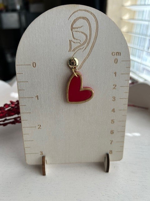 Red & Gold Hearts | Dangles