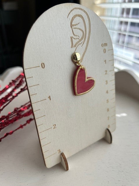 Red & Gold Hearts | Dangles