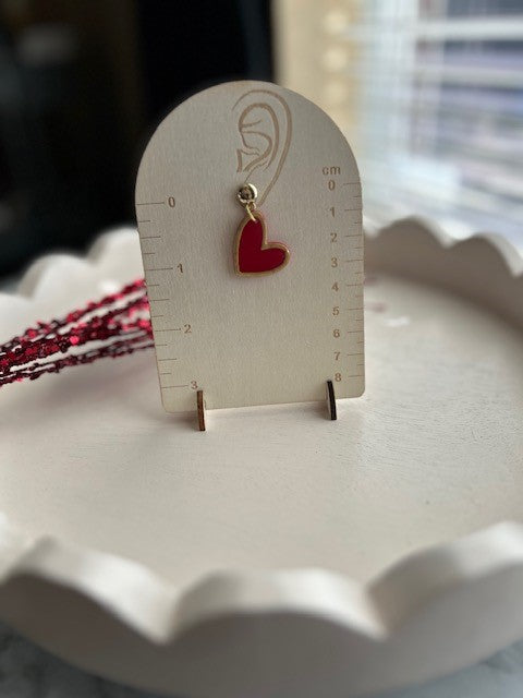 Red & Gold Hearts | Dangles