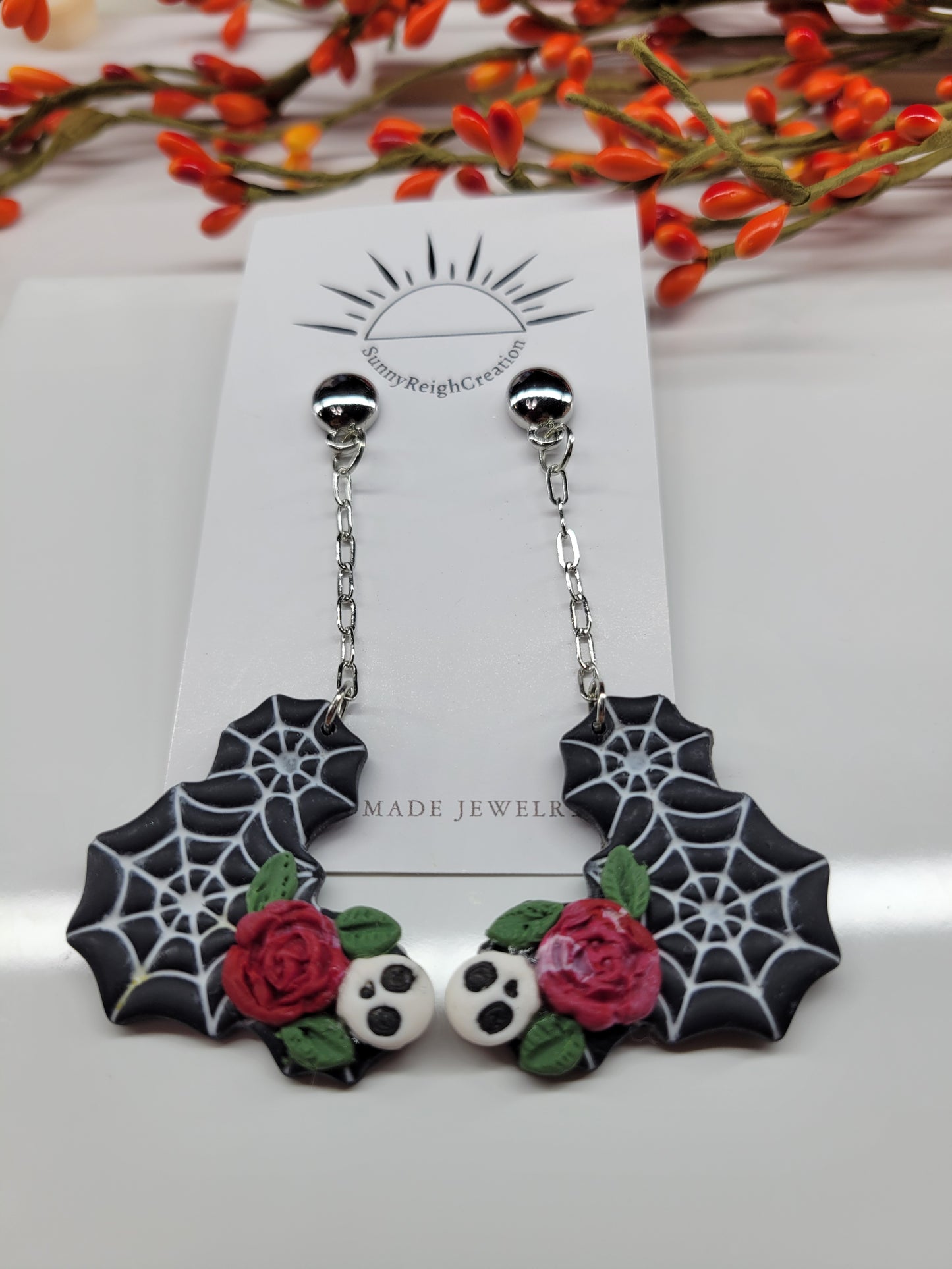 Halloween Magical Mouse Spiderweb | Dangle Earrings