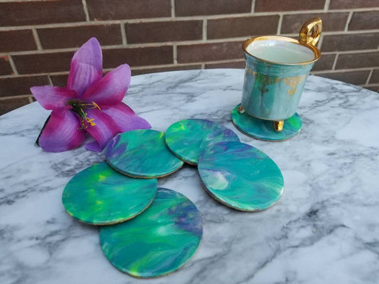 Hawaiian Dreams | Hand-Painted Wooden Coasters - Set of 6