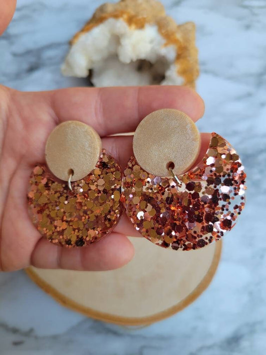 Glam Style Rose Gold Earrings | Dangle