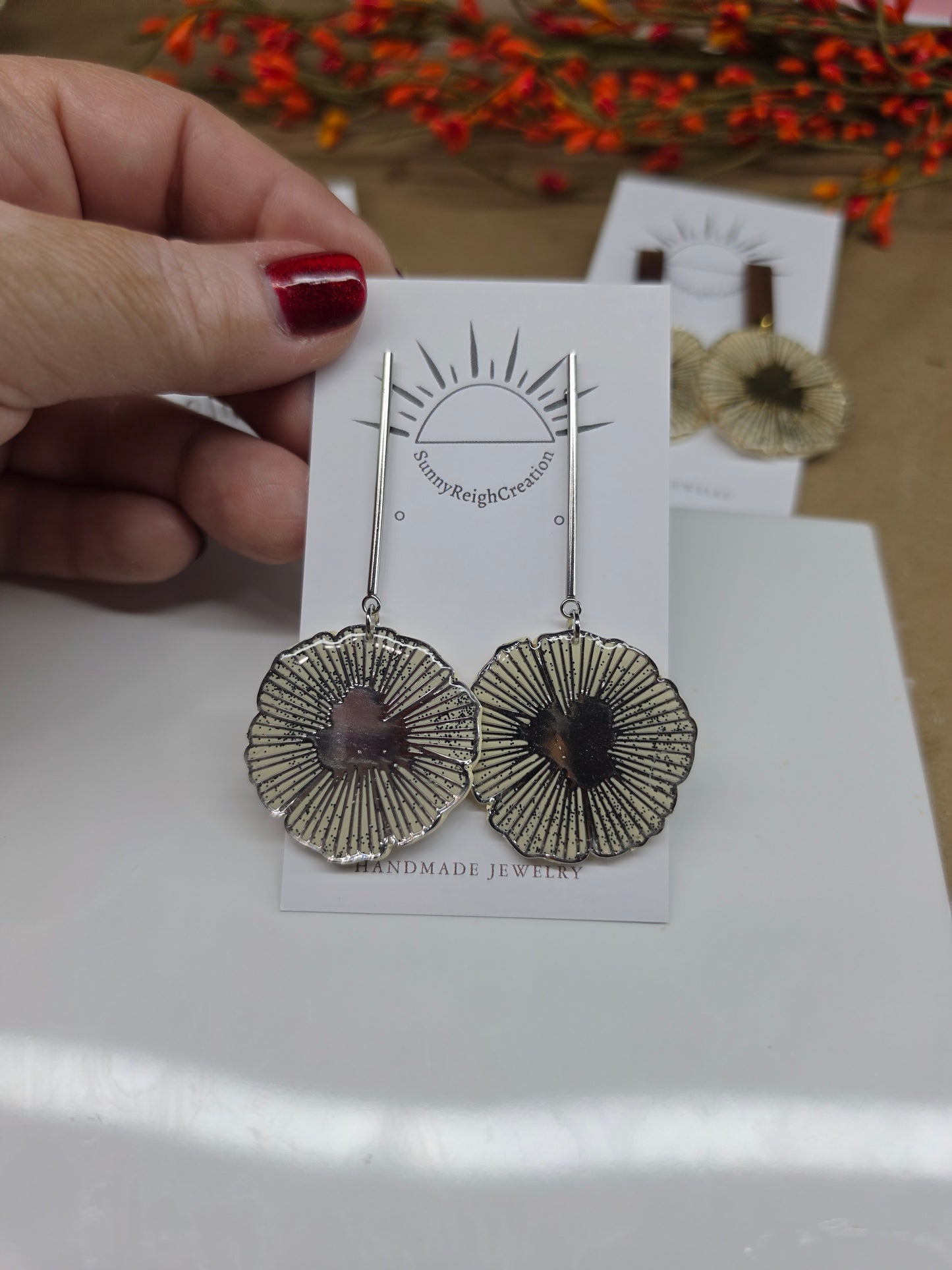 Silver Flowers | Dangle Earrings