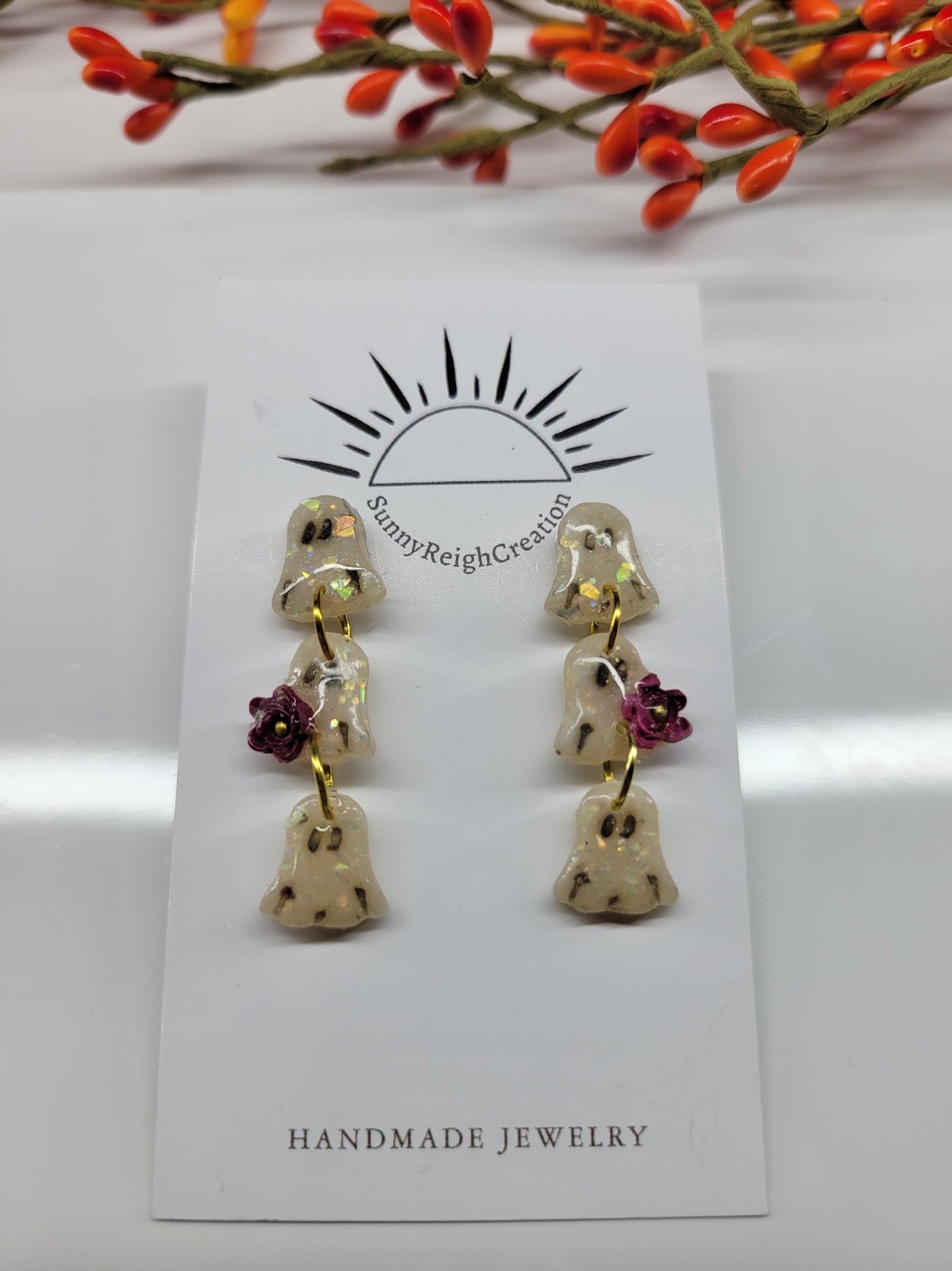 Ghostly Pair - Opal | Dangle Earrings