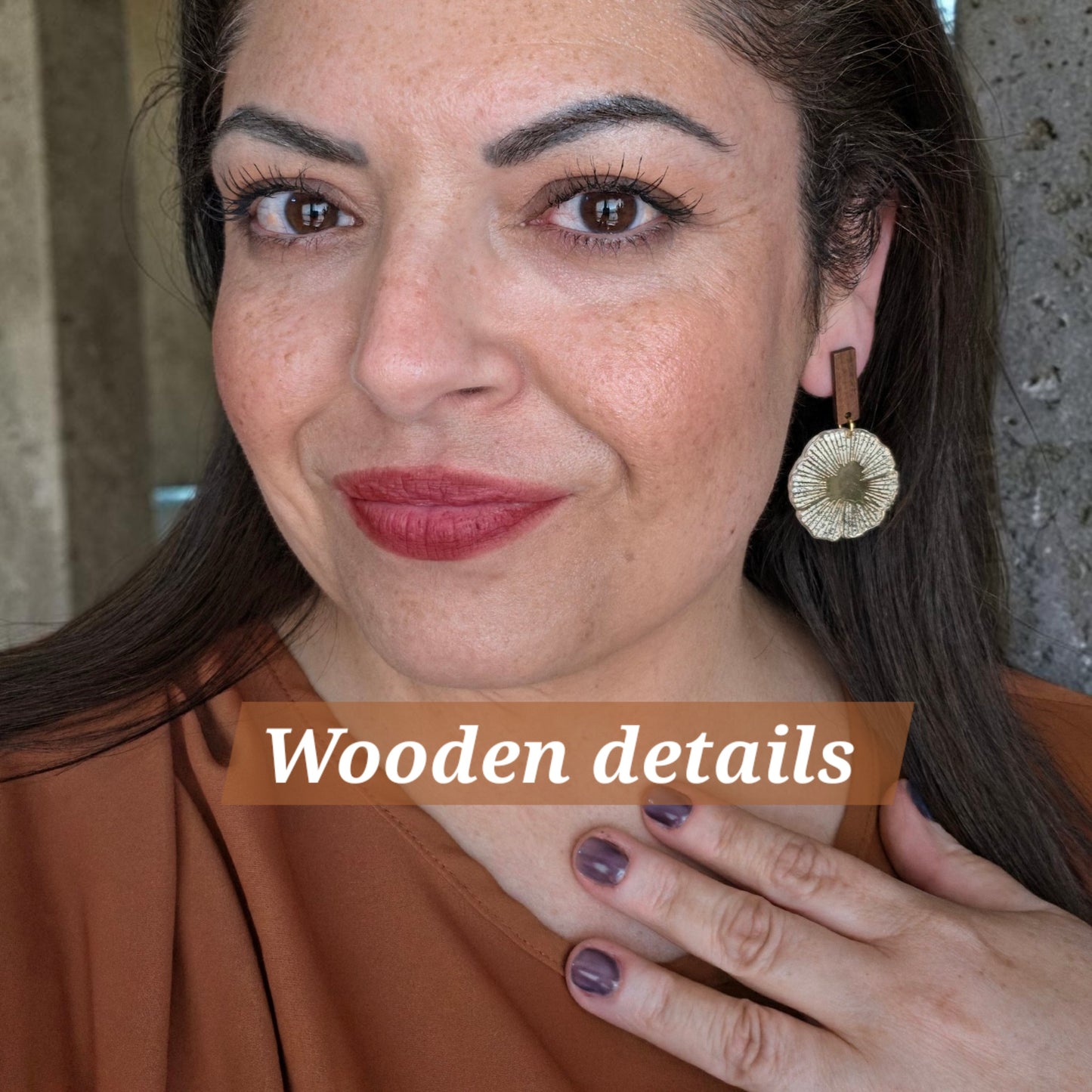 Gold Flower | Dangle Earrings